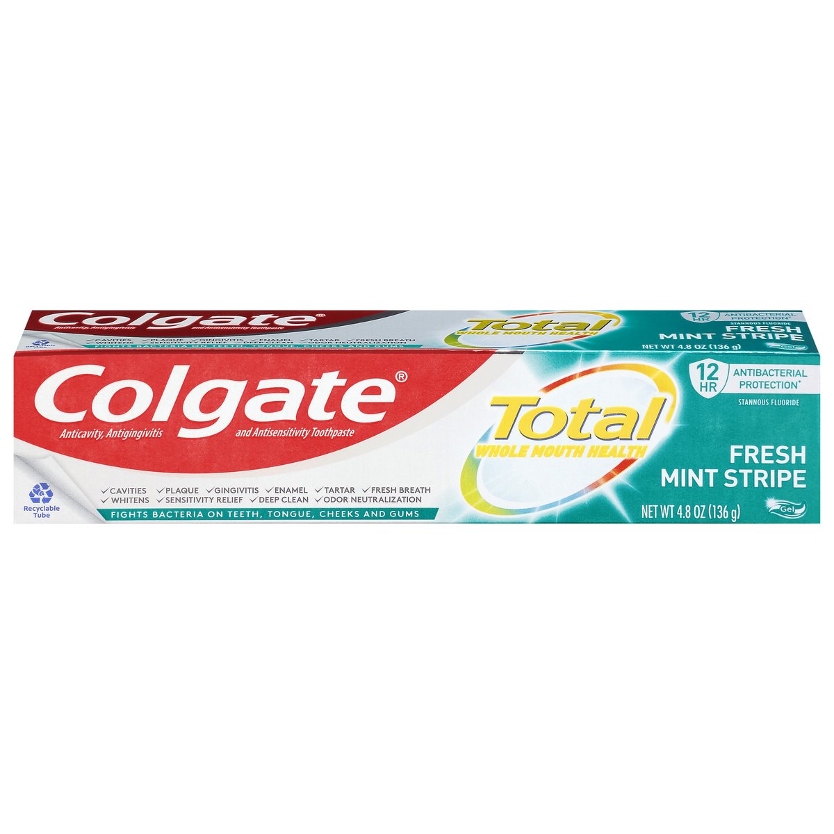 toothpaste with green stripe