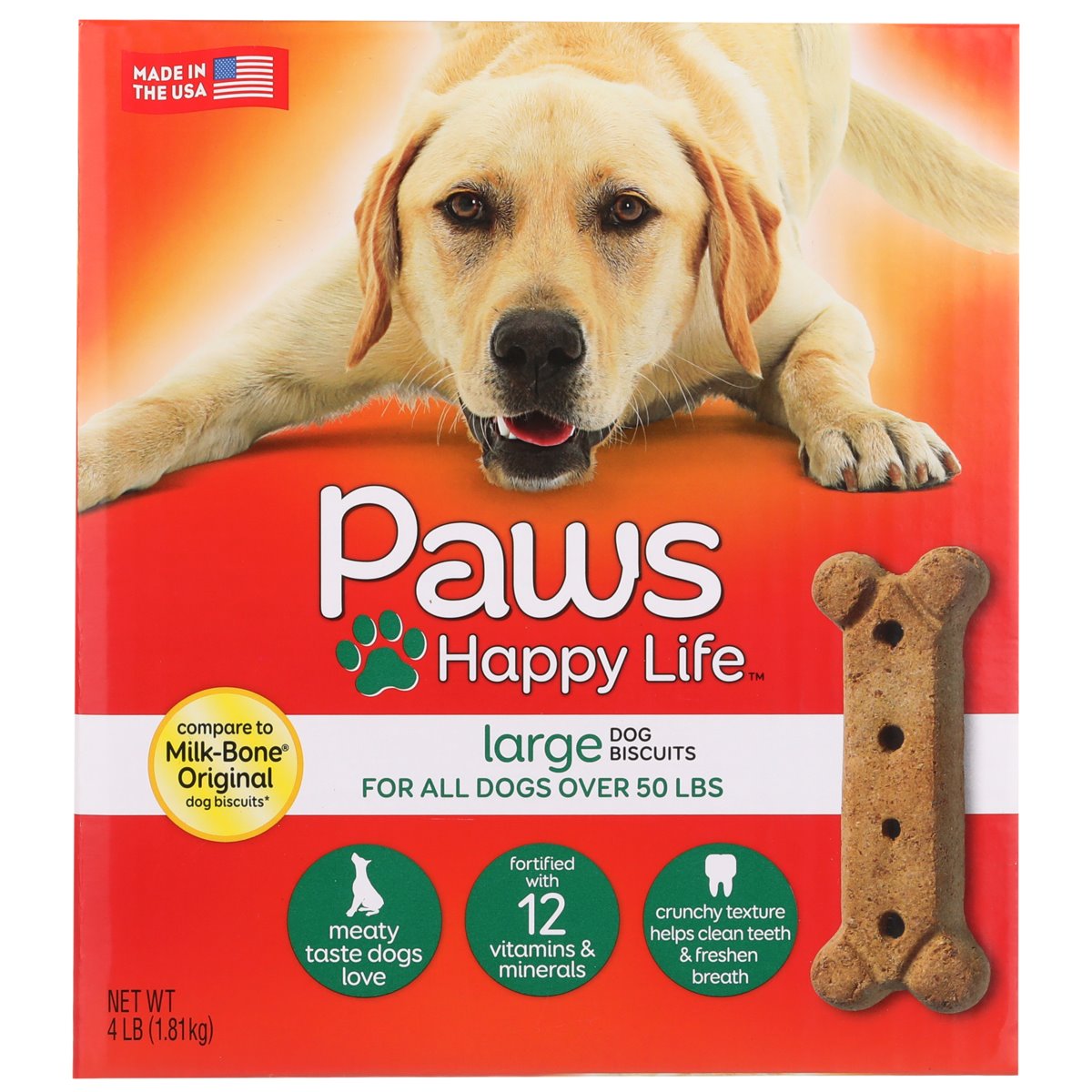 Order Acme Paws Happy Life Meaty Taste Large Dog Biscuits For All Dogs Over 50 Lbs