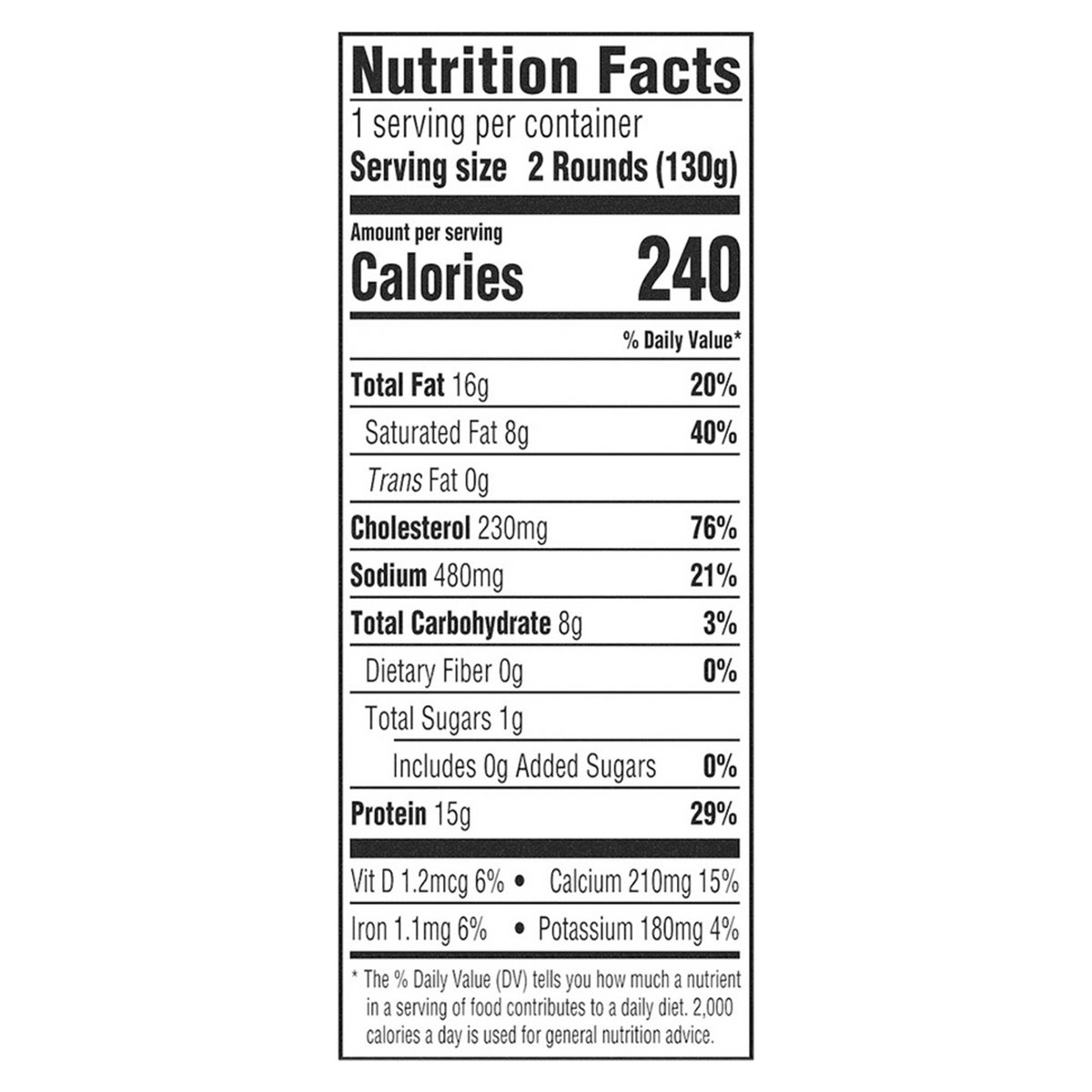 just crack an egg nutrition facts